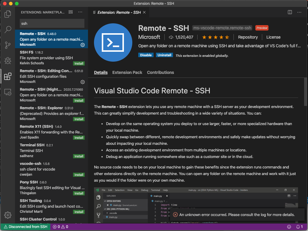 Use Remote SSH in Visual Studio Code  docs
